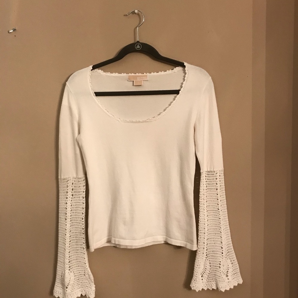 Michael Kors Sweater With Crochet Bell Sleeves